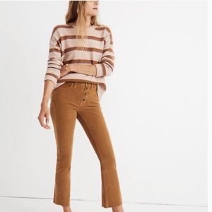 Madewell Cali Demi Boot Corduroy Pants NWT Sz 32